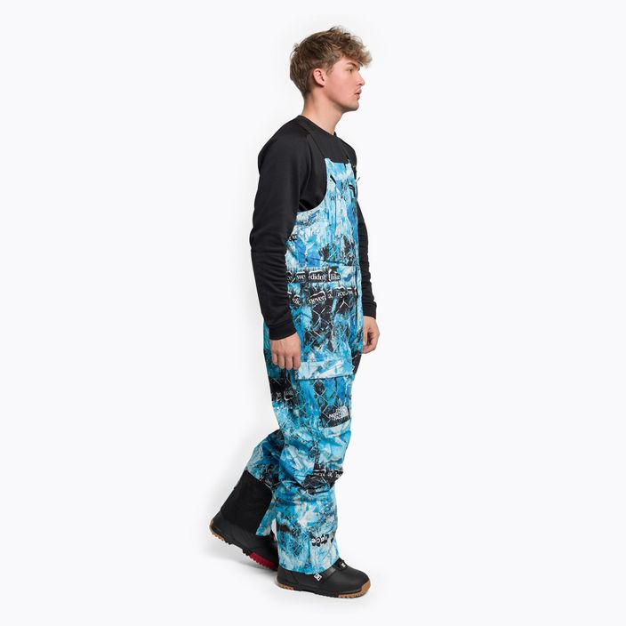 Pantaloni de snowboard pentru bărbați The North Face Printed Dragline Bib albastru NF0A7ZUG9C11 2