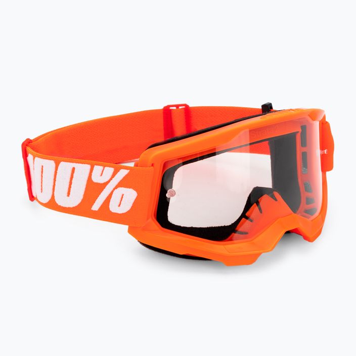 Ochelari de ciclism pentru bărbați 100% Strata 2 portocaliu/clear 50027-00005