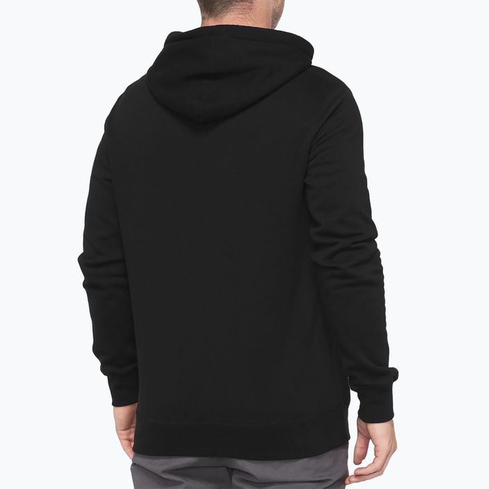 Bluză pentru bărbați 100% Official Zip Hoodie Fleece black 2