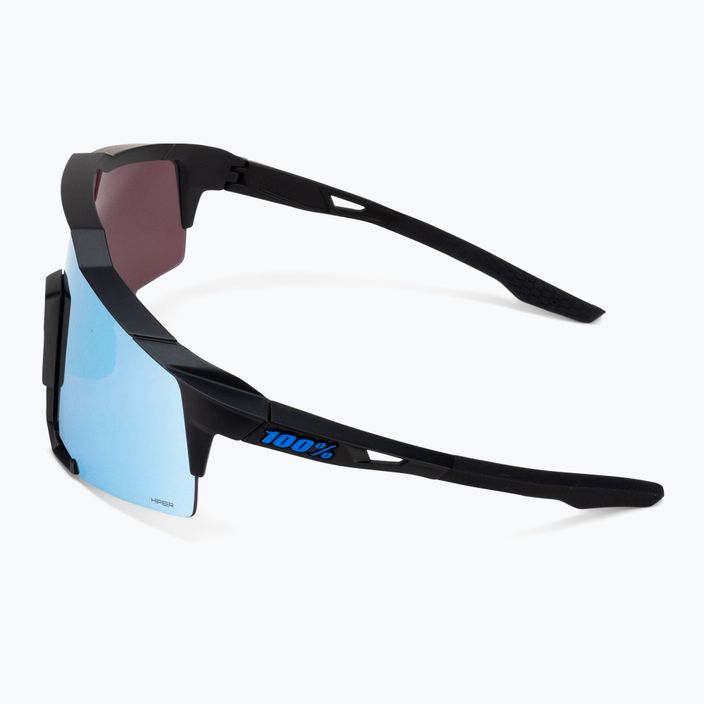 100% Speedcraft ochelari de ciclism cu oglindă multistrat negru mat/albăstrui 60007-00004 5