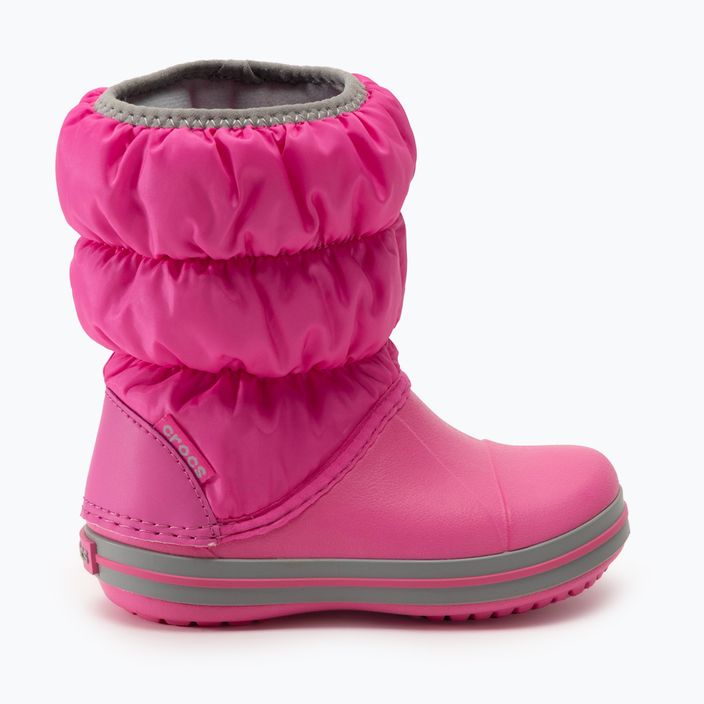 Ghete pentru copii Crocs Winter Puff Kids electric pink/light grey 2