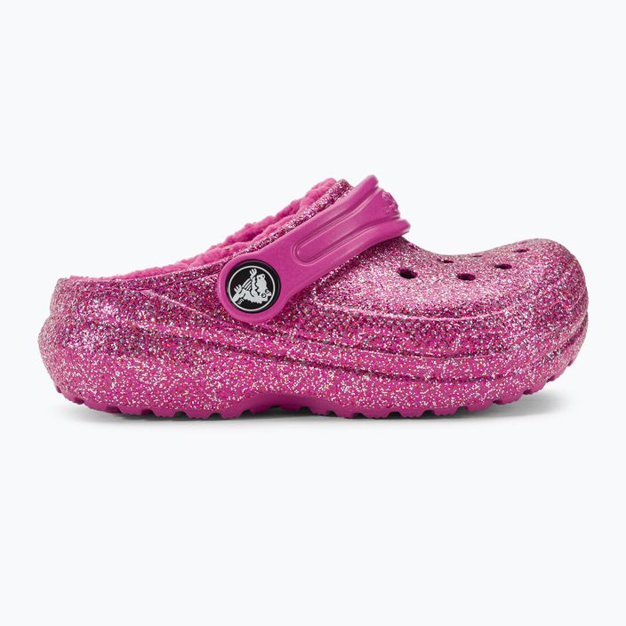 Crocs Classic Lined Glitter Clog fuchsia fun/multi flip-flops pentru copii 3