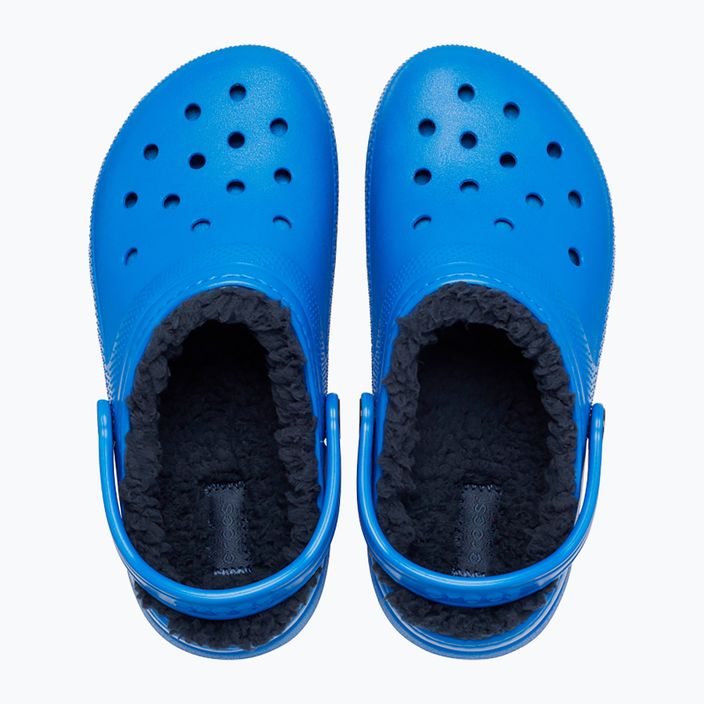 Papuci pentru copii Crocs Classic Lined blue bolt 12