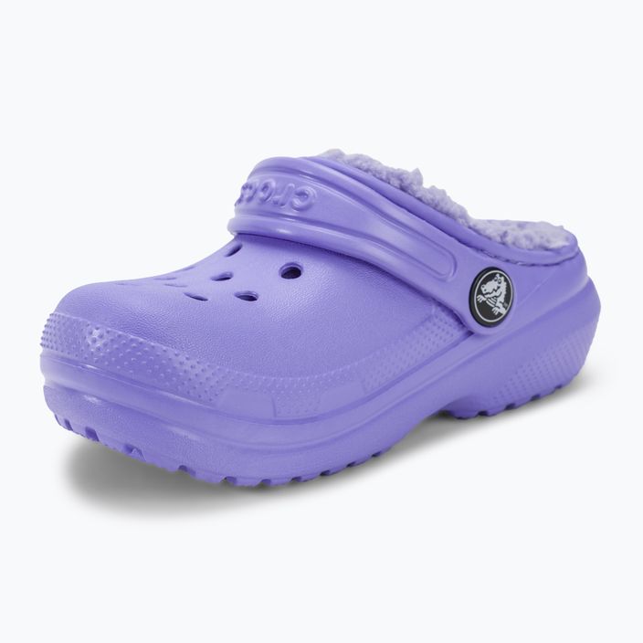 Papuci pentru copii Crocs Classic Lined digital violet 8