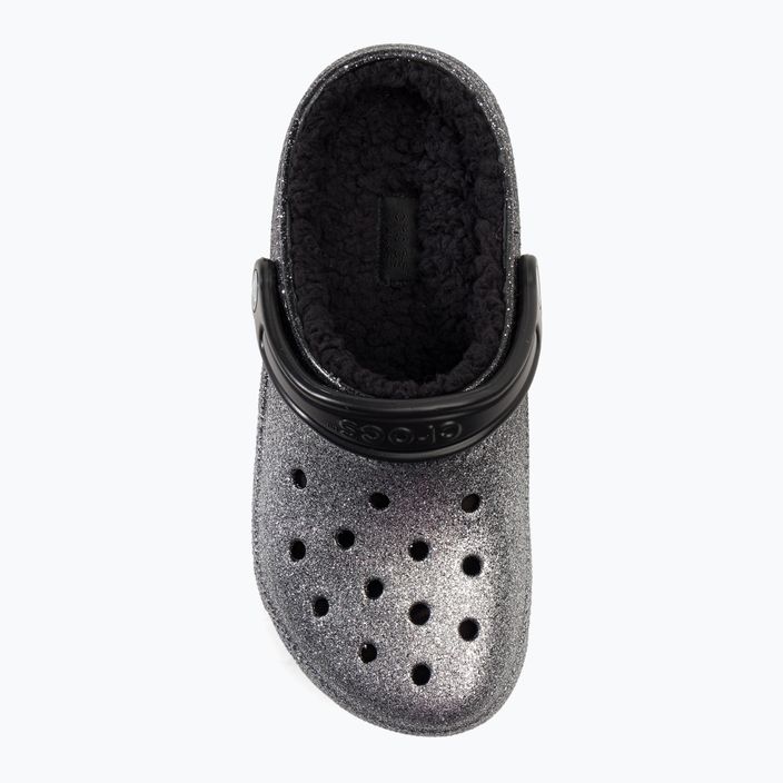 Crocs Classic Glitter Lined Clog negru/argintiu flip-flops negru/argintiu 7