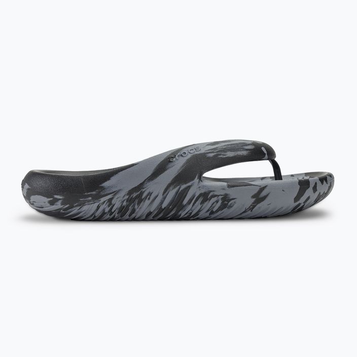 Șlapi de plajă Crocs Mellow Marbled Recovery negru/galbenuș 2