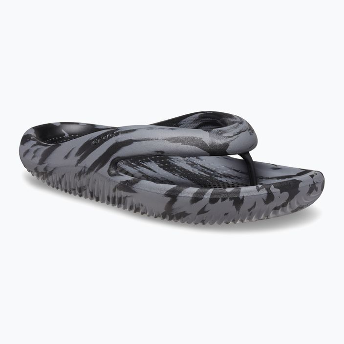 Șlapi de plajă Crocs Mellow Marbled Recovery negru/galbenuș 8