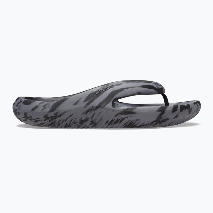 Șlapi de plajă Crocs Mellow Marbled Recovery negru/galbenuș 9