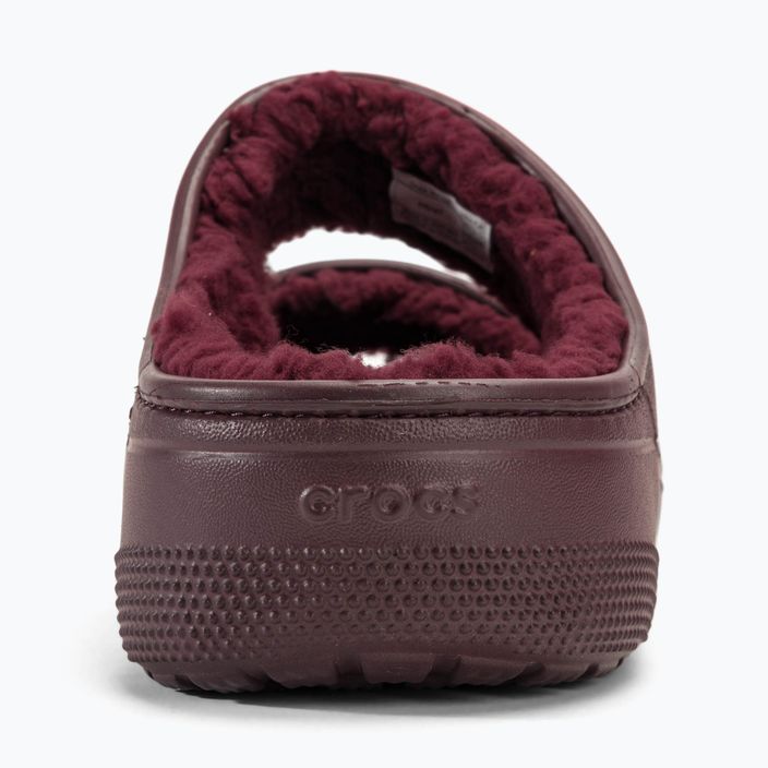 Șlapi de plajă Crocs Classic Cozzzy cireșe închis 6