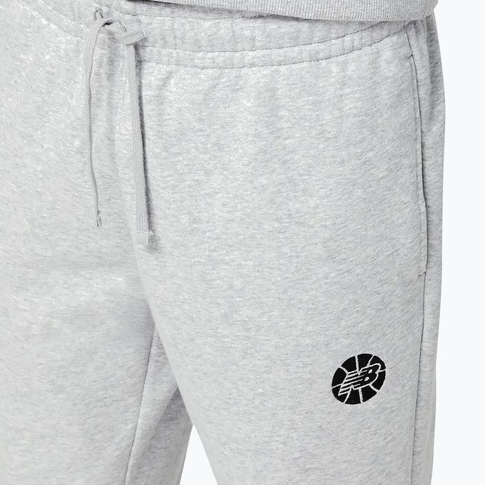 Pantaloni pentru bărbați New Balance Essentials Hoops Fundamental grey 4