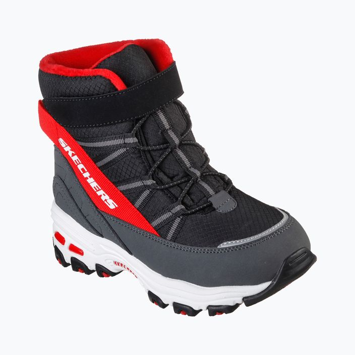 SKECHERS D'Lites cizme de trekking pentru copii negru/roșu 7