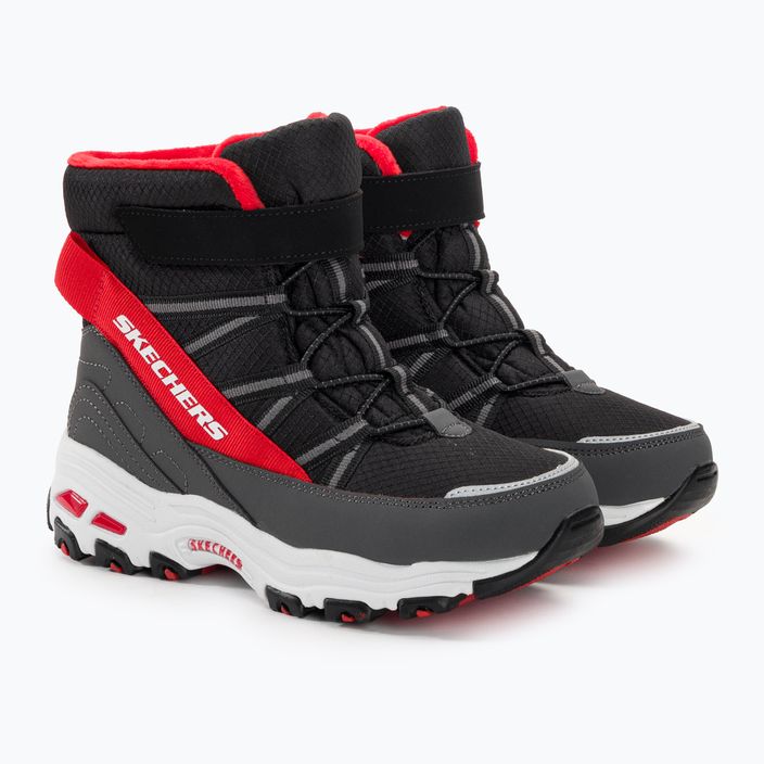 SKECHERS D'Lites cizme de trekking pentru copii negru/roșu 4