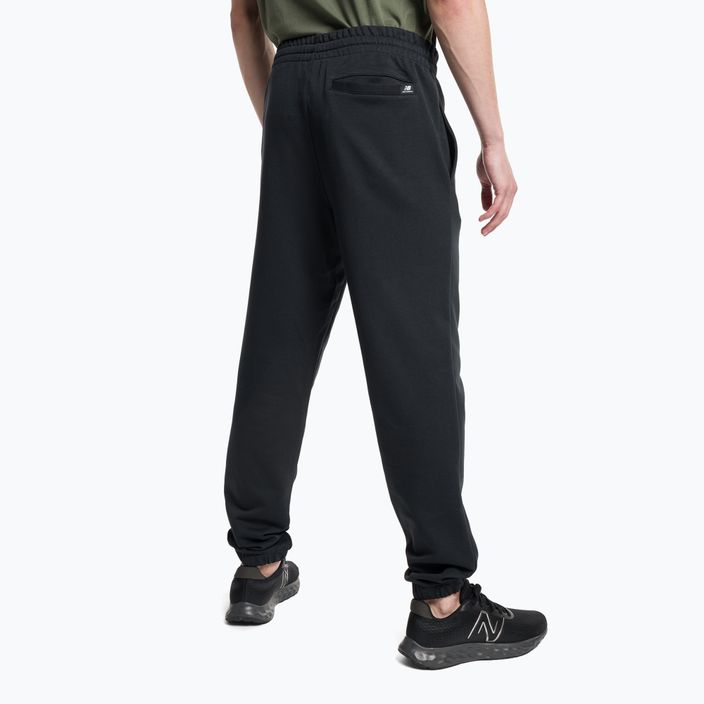 Pantaloni de antrenament pentru bărbați New Balance Essentials Stacked Logo French negru NBMP31539BK 3