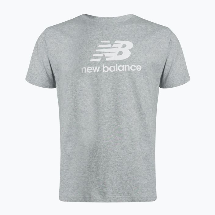 Tricou de antrenament pentru bărbați New Balance Essentials Stacked Logo Co gri NBMT31541AG 5
