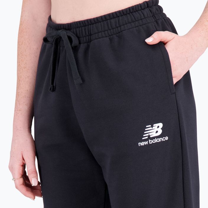 Pantaloni de antrenament pentru femei New Balance Essentials Essentials Stacked Logo French negru NBWP31530 4