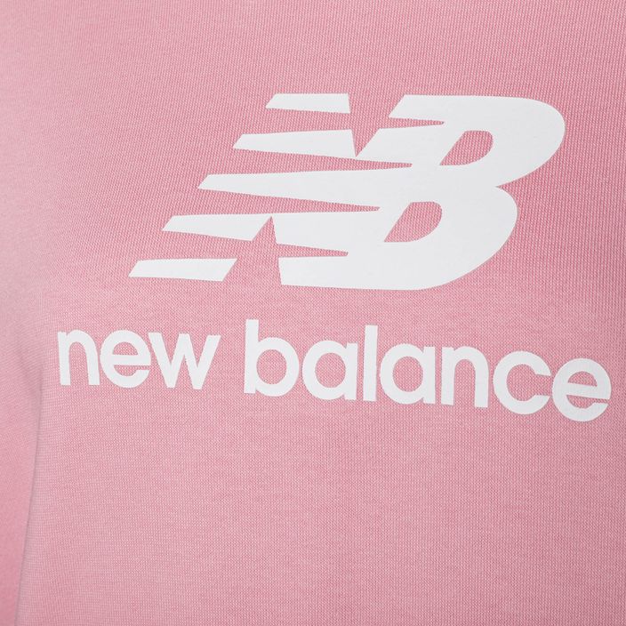 Hanorac de antrenament pentru femei New Balance Essentials Stacked Logo French Terry Hoodie roz WT31533HAO 7