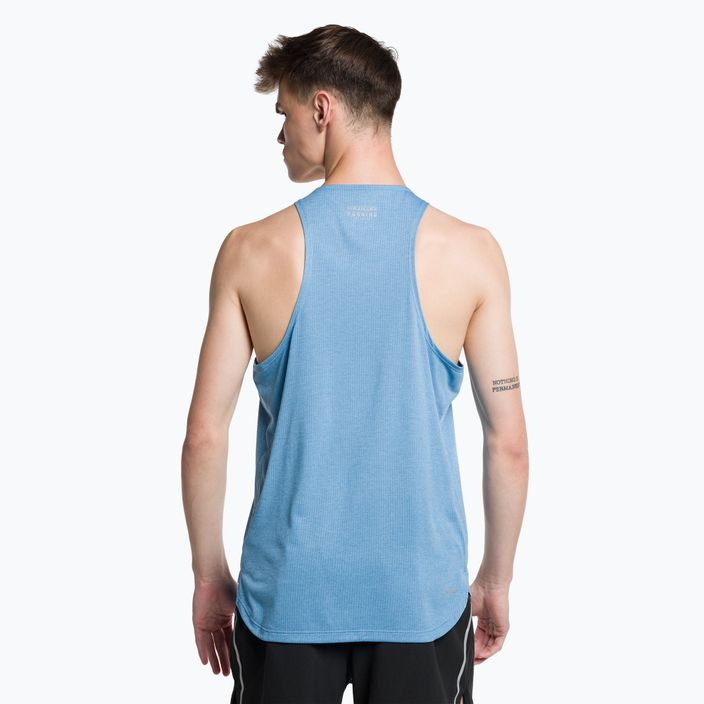 Tricou de alergare pentru bărbați New Balance Graphic Impact Run Singlet albastru MT21276HBT 3