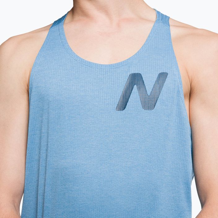 Tricou de alergare pentru bărbați New Balance Graphic Impact Run Singlet albastru MT21276HBT 4
