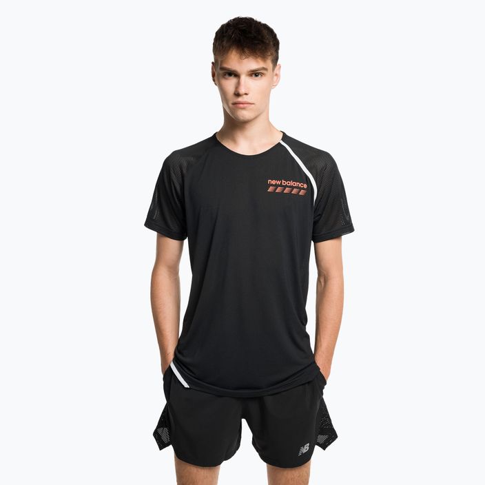 Bărbați New Balance Top Accelerate Pacer tricou de alergare negru MT31241BK