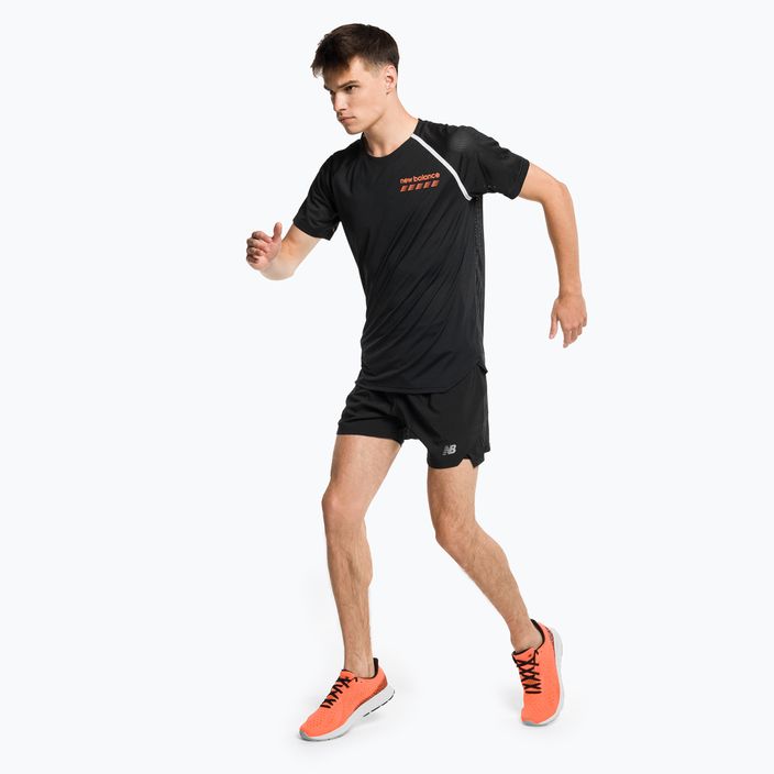 Bărbați New Balance Top Accelerate Pacer tricou de alergare negru MT31241BK 2
