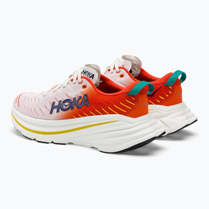 Pantofi de alergare HOKA Bondi X blanc de blanc/flame pentru bărbați 3