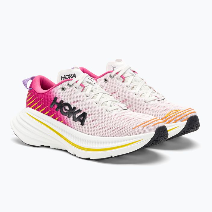 Pantofi de alergare pentru femei HOKA Bondi X blanc de blanc/pink yarrow roz 4