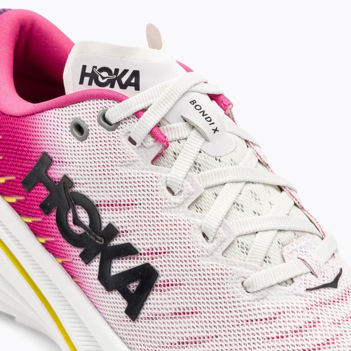 Pantofi de alergare pentru femei HOKA Bondi X blanc de blanc/pink yarrow roz 8