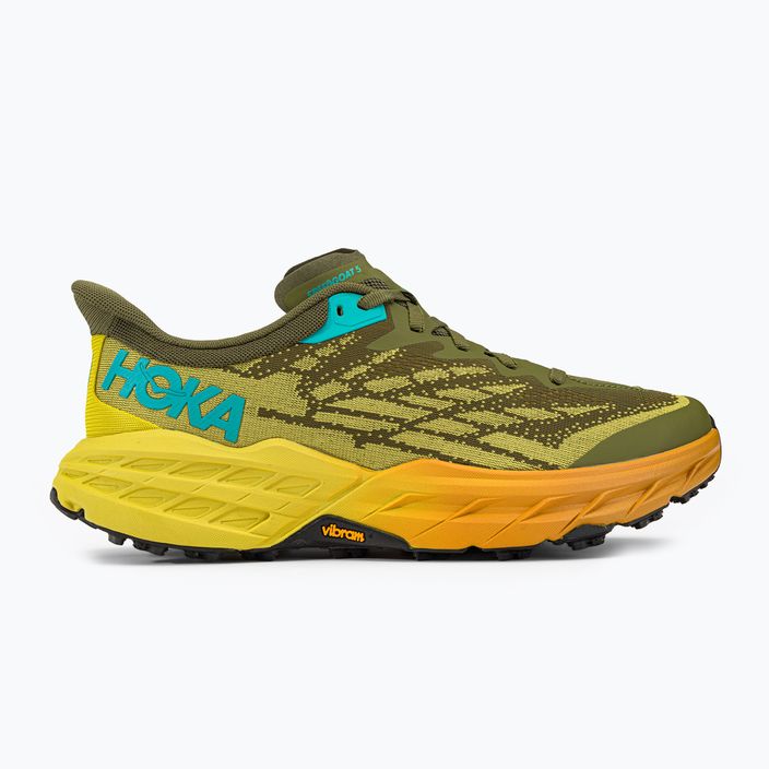 HOKA Speedgoat 5 pantofi de alergare pentru bărbați verde-galben 1123157-APFR 2