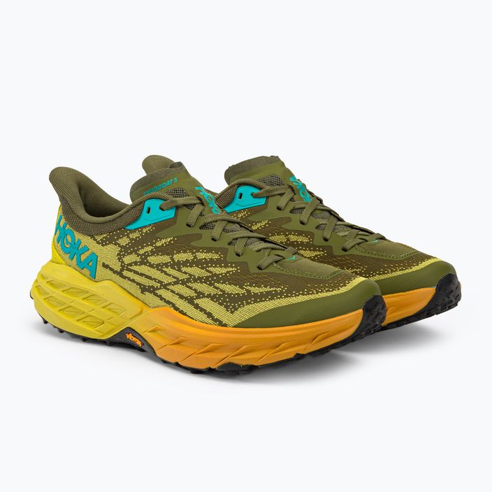 HOKA Speedgoat 5 pantofi de alergare pentru bărbați verde-galben 1123157-APFR 3