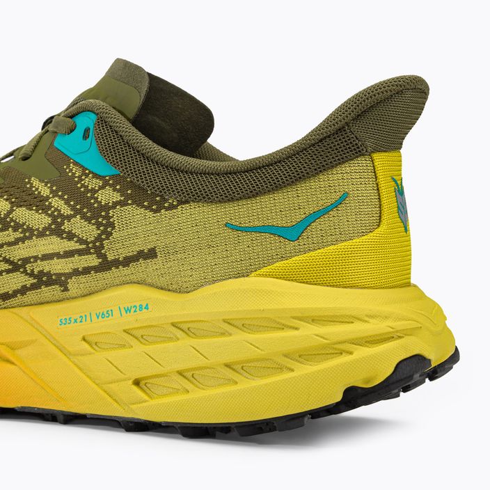 HOKA Speedgoat 5 pantofi de alergare pentru bărbați verde-galben 1123157-APFR 10