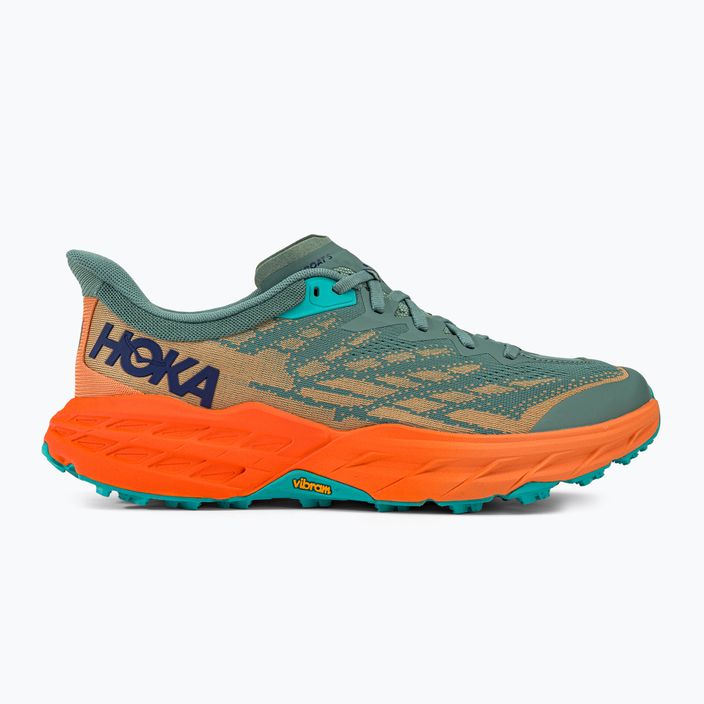 HOKA Speedgoat 5 pantofi de alergare pentru bărbați verde-portocaliu 1123157-TMOR 2