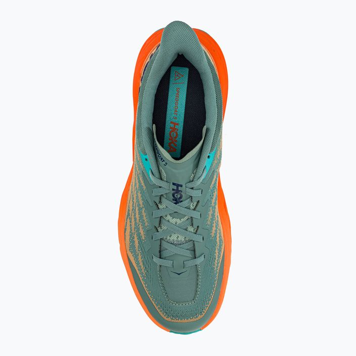 HOKA Speedgoat 5 pantofi de alergare pentru bărbați verde-portocaliu 1123157-TMOR 5