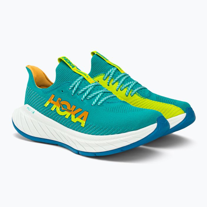 Pantofi de alergare pentru bărbați HOKA Carbon X 3 albastru/galben 1123192-CEPR 3