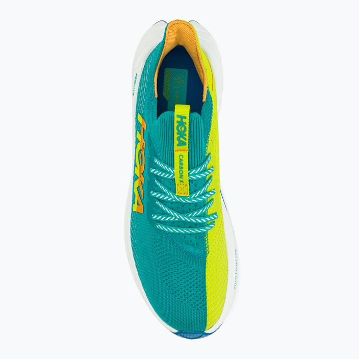 Pantofi de alergare pentru bărbați HOKA Carbon X 3 albastru/galben 1123192-CEPR 5