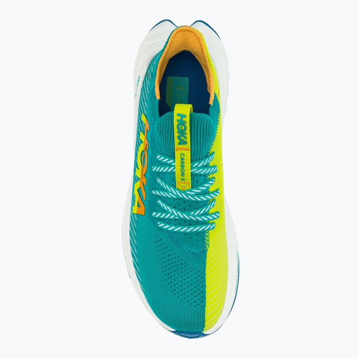 Pantofi de alergare pentru femei HOKA Carbon X 3 albastru-galben 1123193-CEPR 7