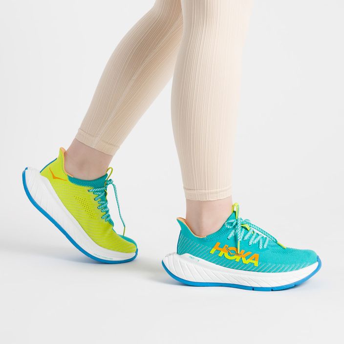 Pantofi de alergare pentru femei HOKA Carbon X 3 albastru-galben 1123193-CEPR 2
