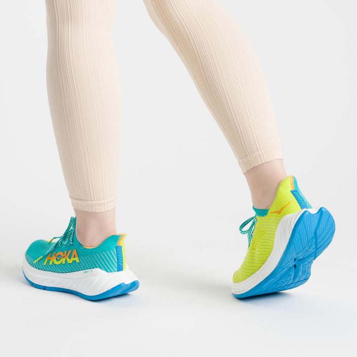 Pantofi de alergare pentru femei HOKA Carbon X 3 albastru-galben 1123193-CEPR 3