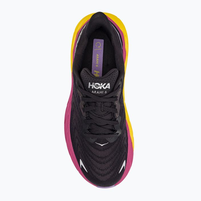 Pantofi de alergare pentru femei HOKA Arahi 6 negru-roz 1123195-BPYR 5