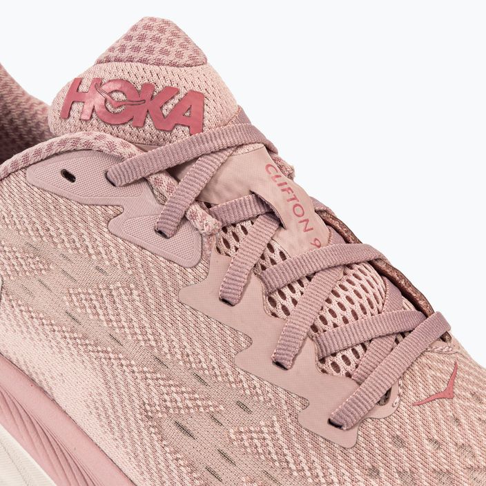 Pantofi de alergare pentru femei HOKA Clifton 9 roz 1127896-PMPW 8