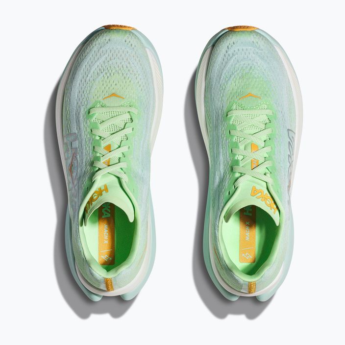 Pantofi de alergare pentru femei HOKA Mach X lime glow/sunlit ocean 16