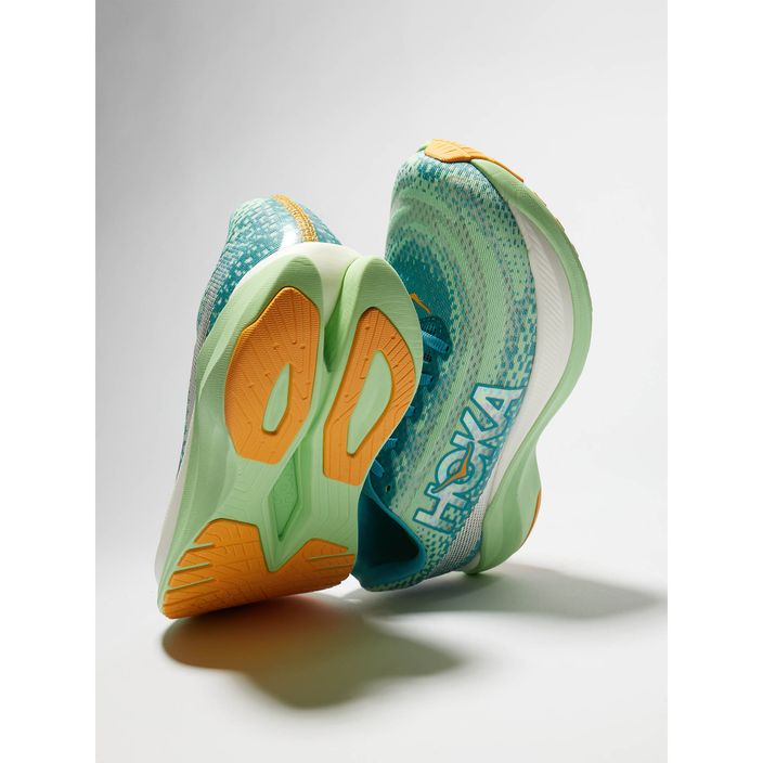 Pantofi de alergare pentru bărbați HOKA Mach X ocean mist/lime glow 20