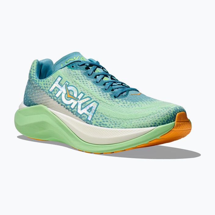 Pantofi de alergare pentru bărbați HOKA Mach X ocean mist/lime glow 11