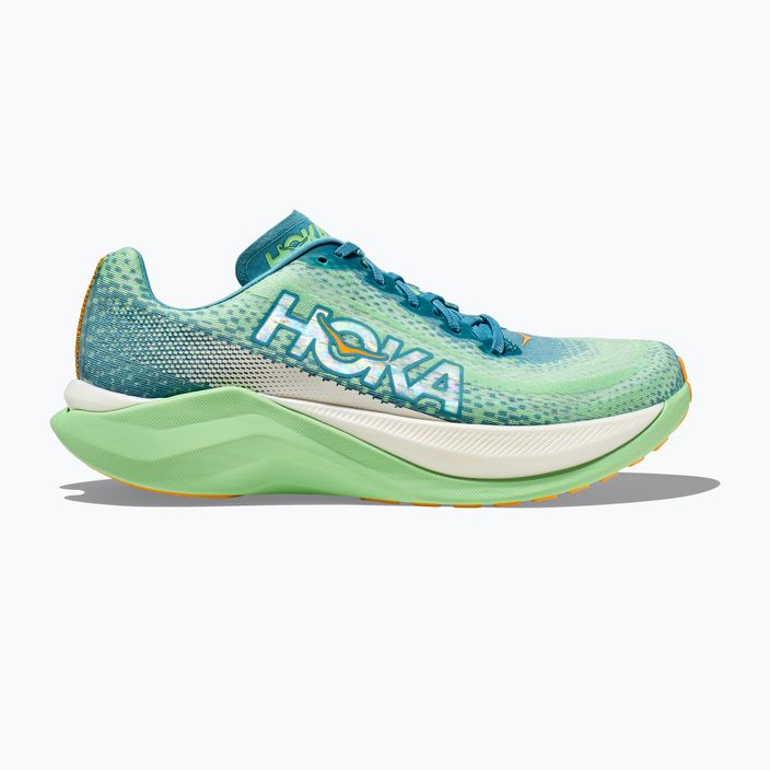 Pantofi de alergare pentru bărbați HOKA Mach X ocean mist/lime glow 12