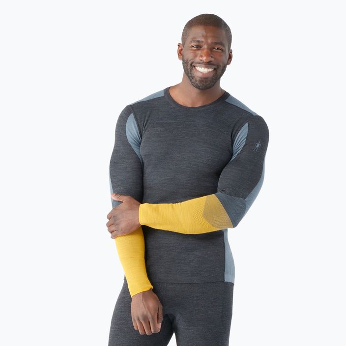 Longsleeve termoactiv pentru bărbați Smartwool Intraknit Thermal Merino Baselayer Colorblock Crew charcoal