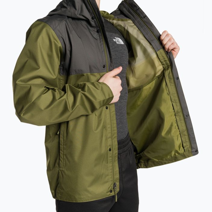 Geacă de ploaie pentru bărbați The North Face Quest Zip-In forest olive/asphalt grey 5