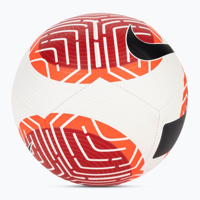 Minge de fotbal Nike Pitch white/black/bright crimson mărime 5 2