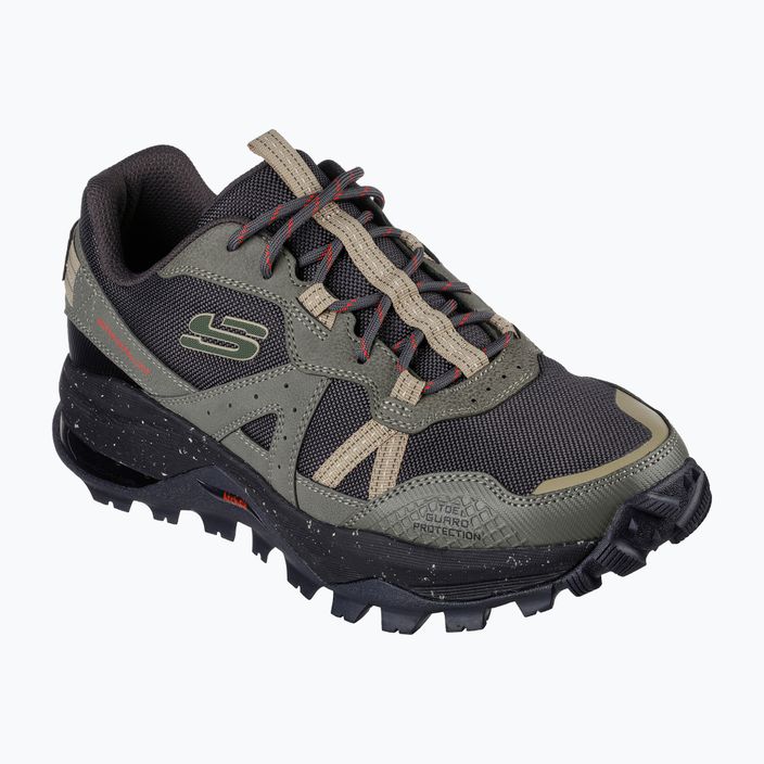 Pantofi de trekking Skechers Arch Fit Trail Air olive/negru pentru bărbați 11