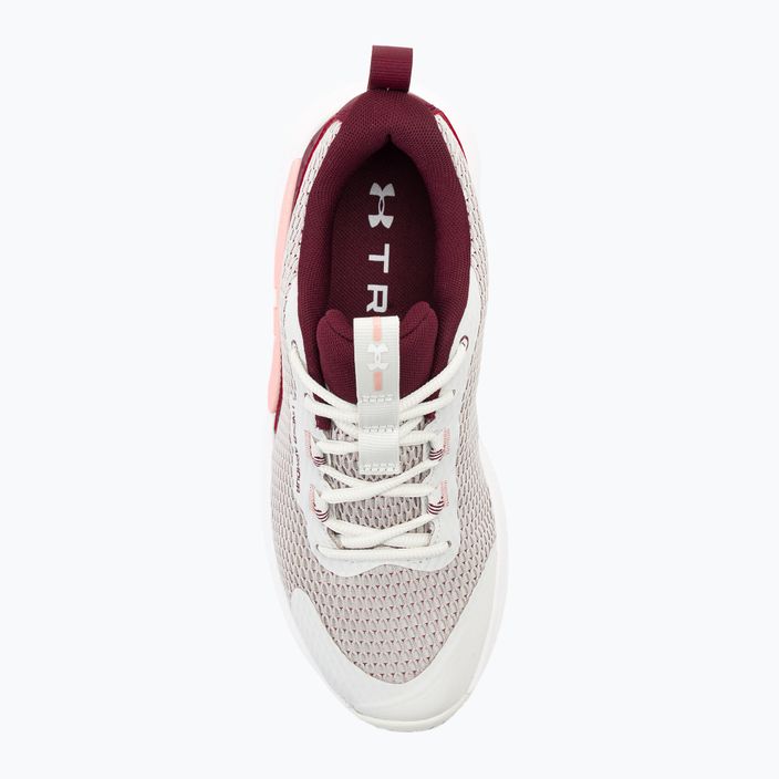 Pantofi de antrenament pentru femei Under Armour W Dynamic Select alb argilă/roșu închis/alb/alb 6