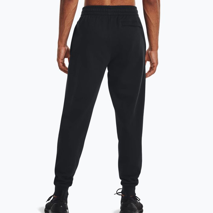Pantaloni de antrenament pentru bărbați Under Armour Rival Fleece Joggers negru/alb negru/alb 2