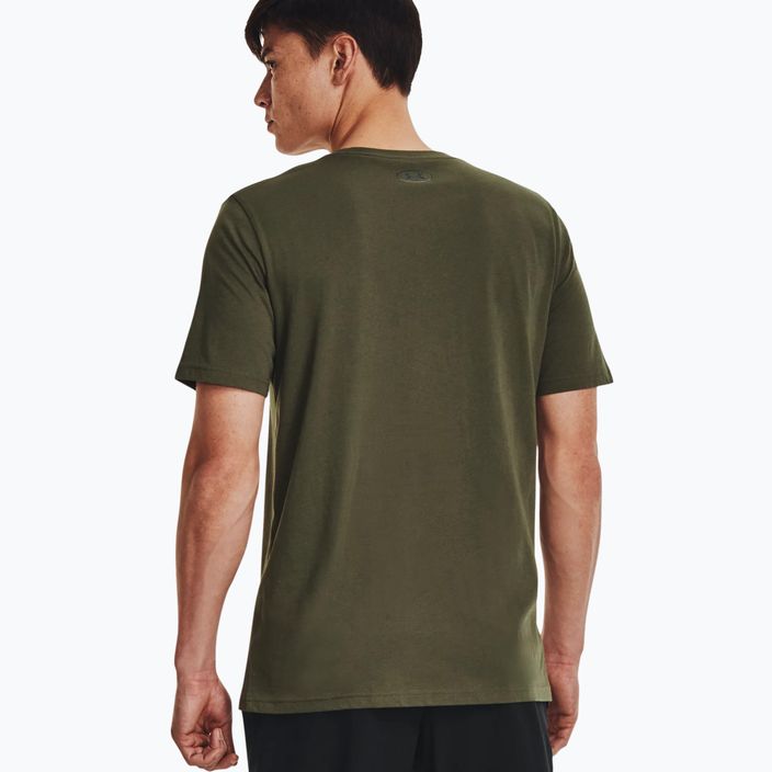 Tricou Under Armour Sportstyle Logo pentru bărbați, de culoare marină, din verde//negru 2